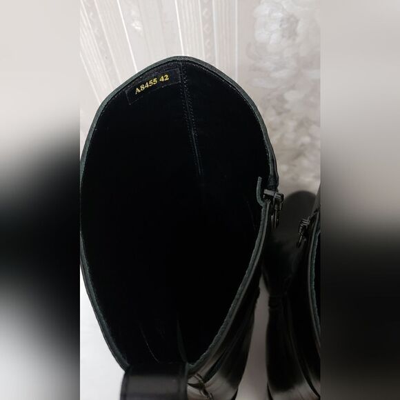 Napoleoni Genuine Leather Ankle Heels Buckle Boots Size 42 or US 11 - Picture 6 of 8